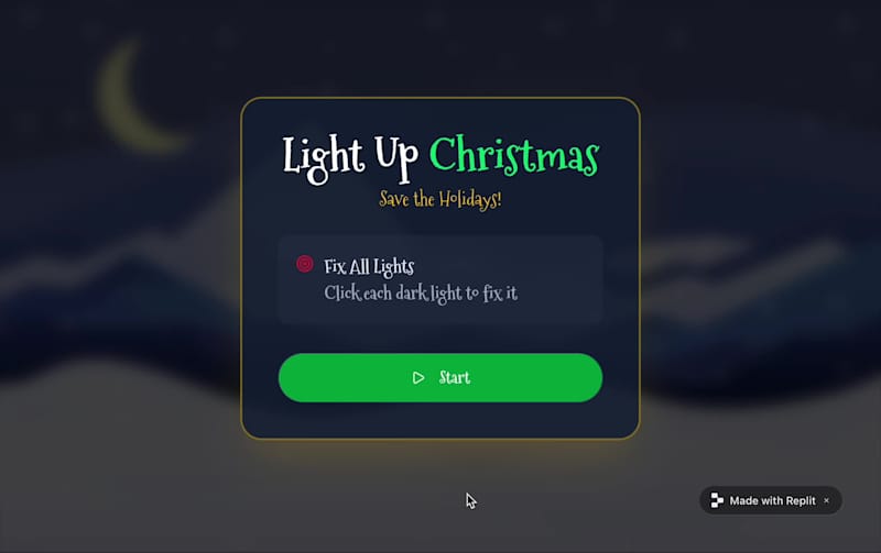 Cover image for Here's a little Christmasy game which I made with Replit. Th...