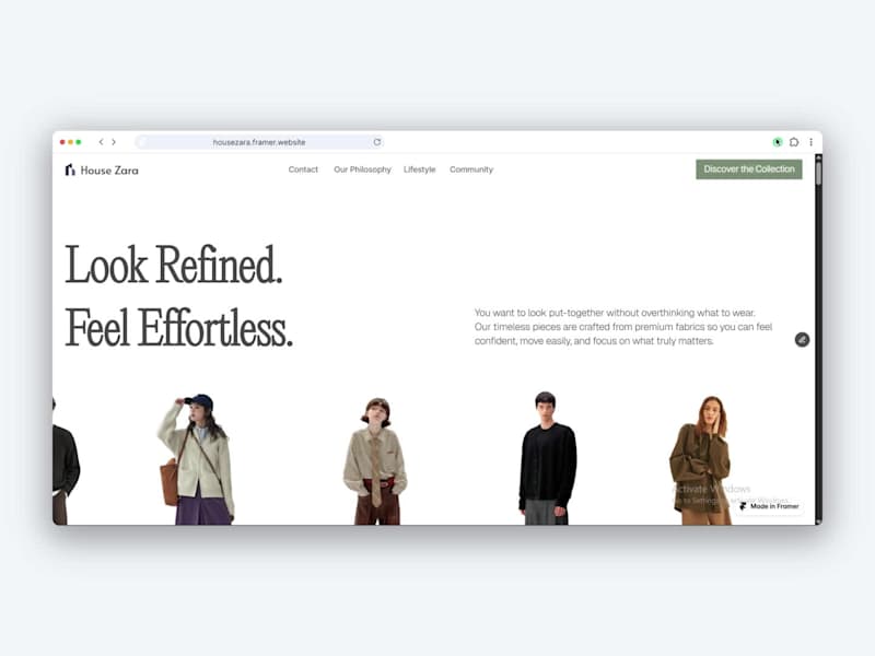 Cover image for House Zara — Premium Fashion Landing Page A sleek, conversio...