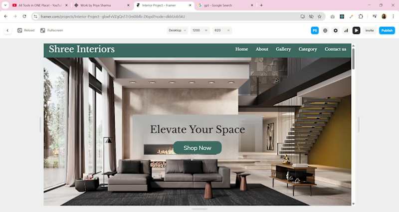 Cover image for I create visually striking interior design websites, with ev...