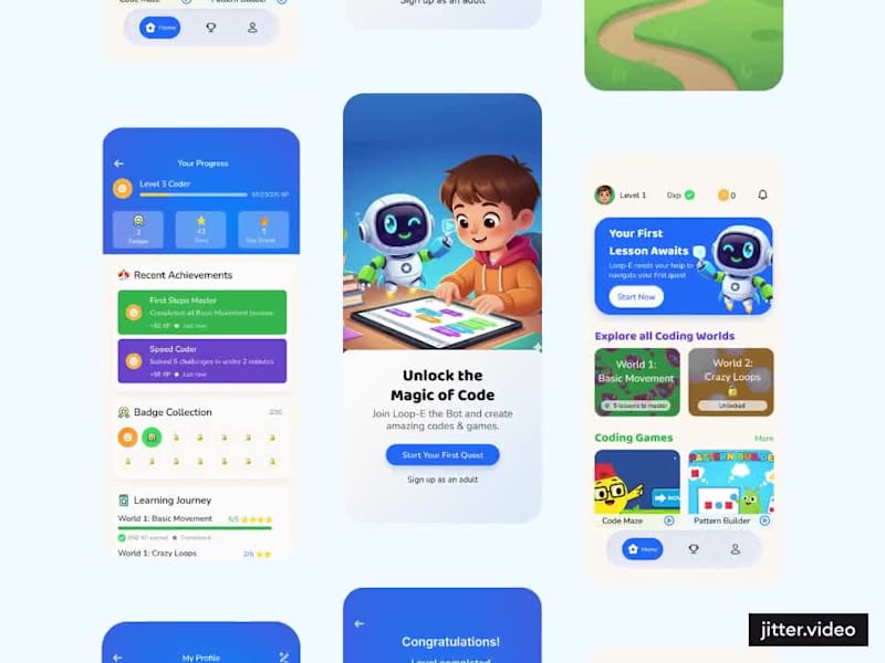 Cover image for My design for a kids’ mobile app. #shareyourwork