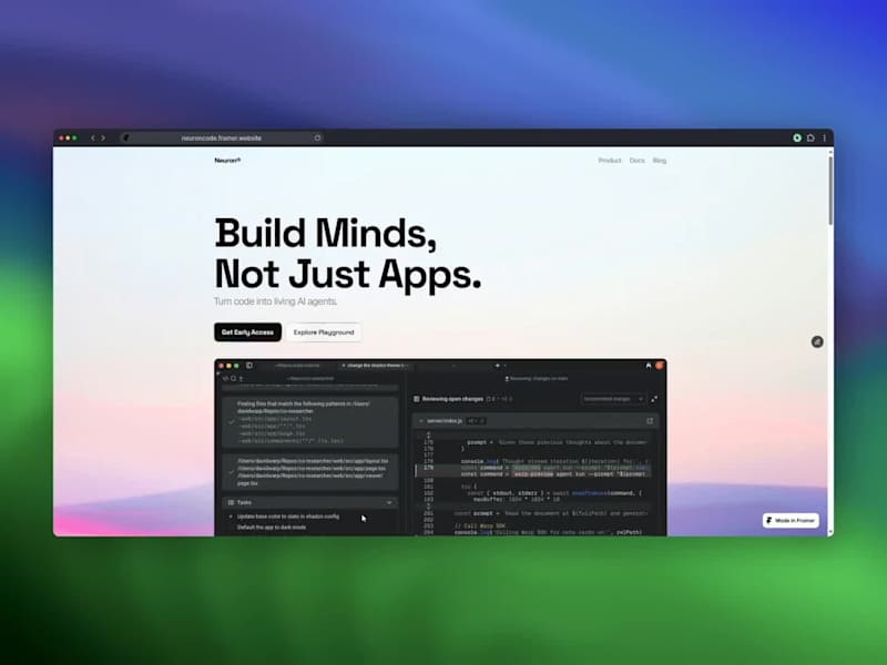 Cover image for Vibrant Hero Section in Framer