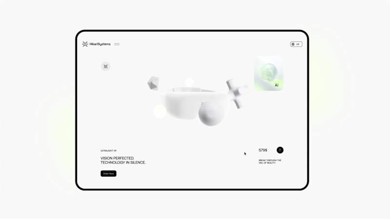 Cover image for Working on the website concept for Hikari Systems a clean, s...