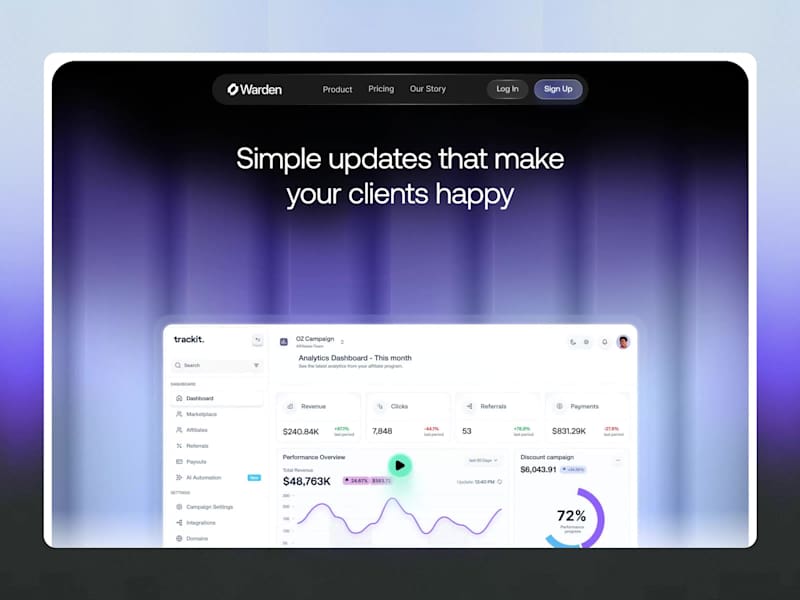 Cover image for Warden: SaaS Landing Page UI