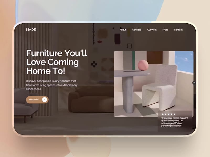 Cover image for MADE Luxury Furniture Website
