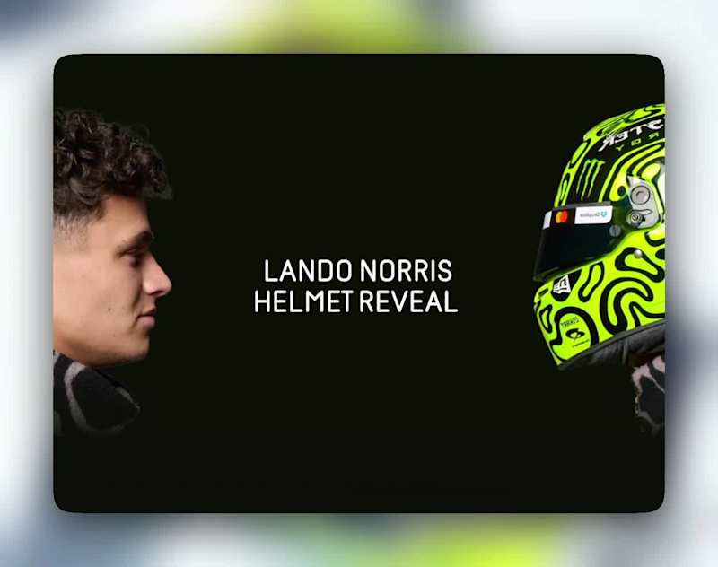 Cover image for I took a stab at the viral Lando Norris helmet reveal hover ...
