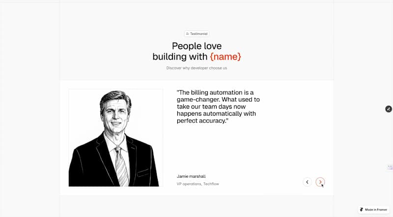 Cover image for Testimonial section for my upcoming framer template