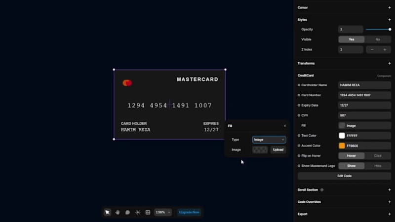 Cover image for CreditCard 💳 An interactive, customizable credit card that ...