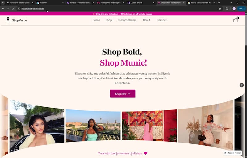 Cover image for ShopMunie ~ Framer E-Commerce Experience Design