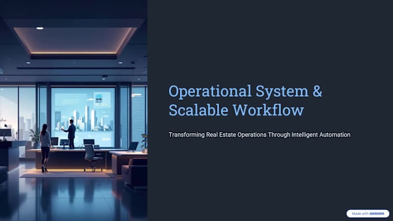 Cover image for Operational System & Scalable Workflow for Real Estate Company