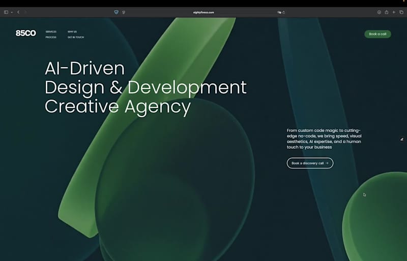 Cover image for Landing page for AI-driven Creative Agency
