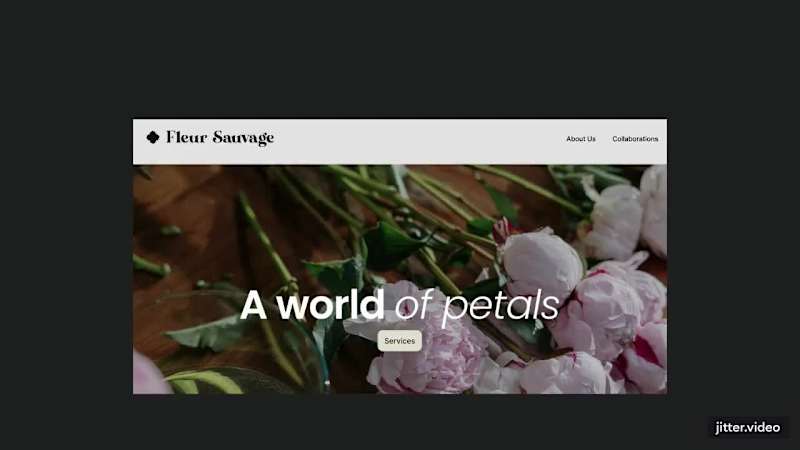 Cover image for Florist website, landing page design