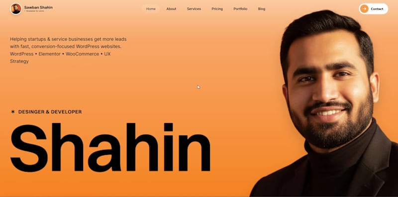 Cover image for High-End Personal Portfolio Website Design