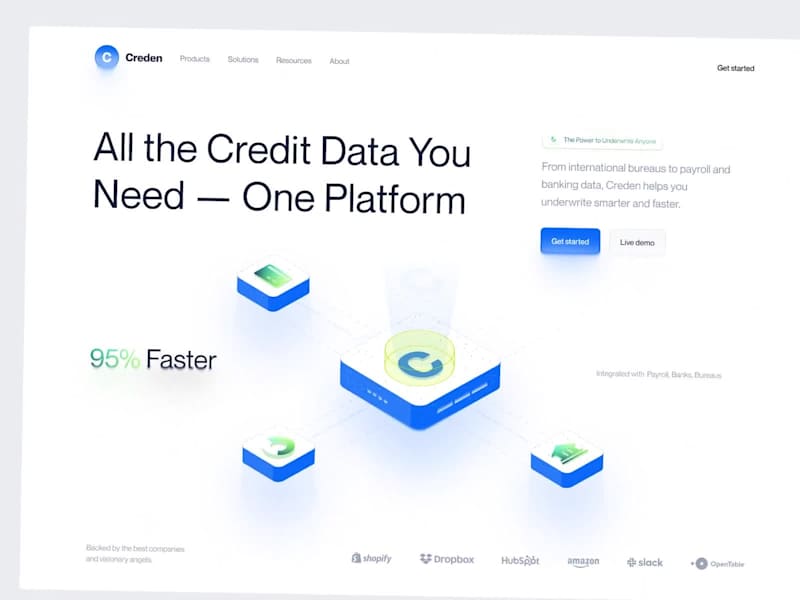 Cover image for Hi there! 👋️ A fresh take on the Creden hero — blending cle...