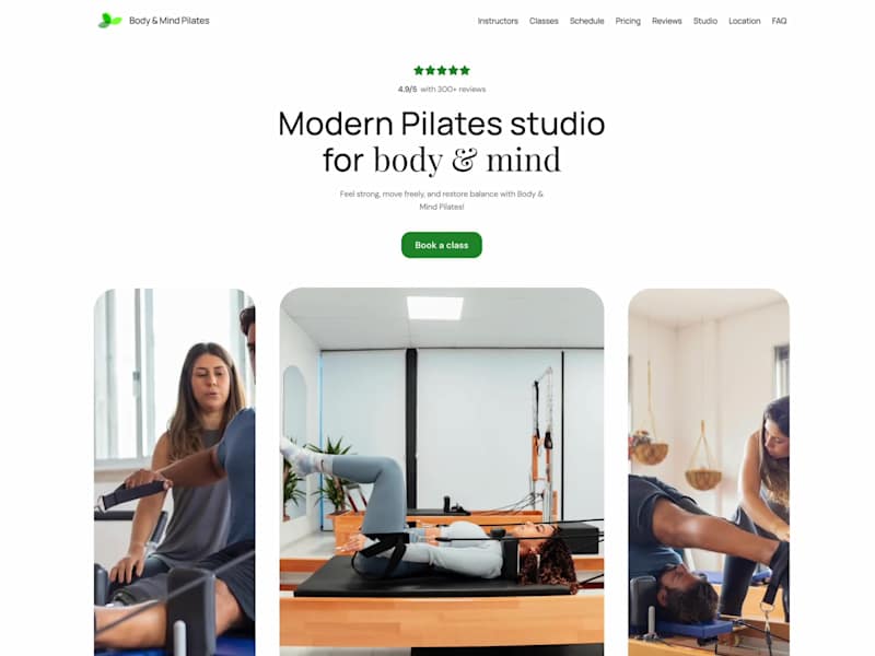 Cover image for Body & Mind - Pilates Studio