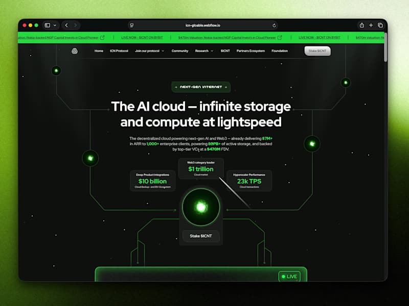 Cover image for ICN Website Redesign for Decentralized AI Infrastructure