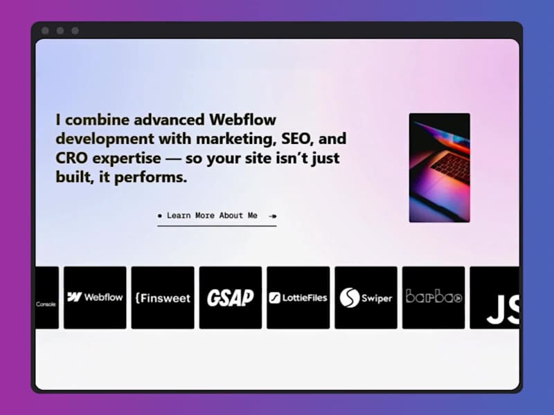 Cover image for Webflow Website with Custom Animations
