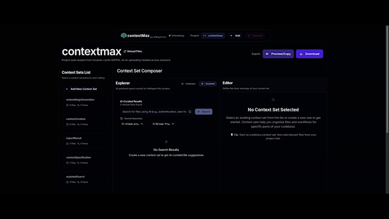 Cover image for ContextMax: AI Context Visual Builder