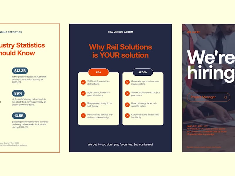 Cover image for Rail Solutions Australia® | Brand Identity Design