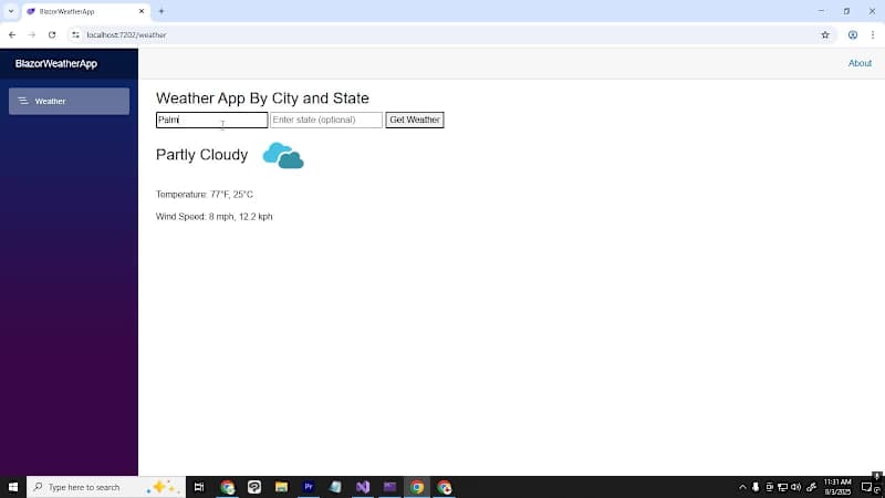 Cover image for Weather App Blazor C#/.NET with WPF