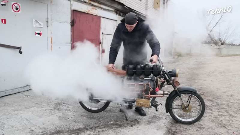 Cover image for Feature on Handmade Steam Motorcycle for Tekniq
