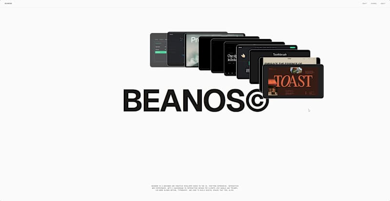 Cover image for beanos.io personal portfolio