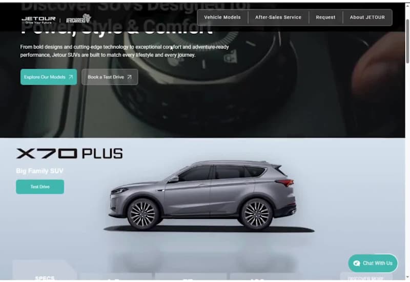 Cover image for Jetour Luxury Automotive Website (Wix Studio)