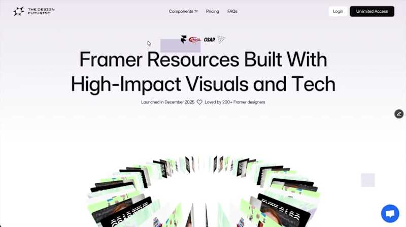 Cover image for Framer Component Library (GSAP, Three.js, and WebGL effects)