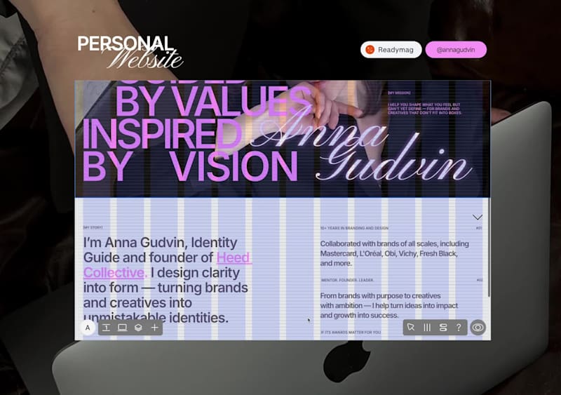 Cover image for BTS: Editing My Personal Website on Readymag. I’m a Brand & ...