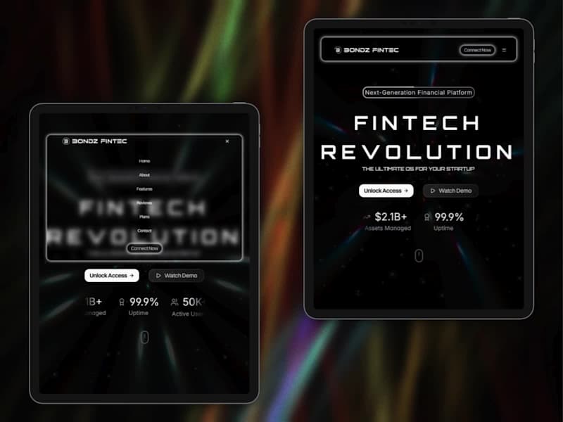 Cover image for BONDZ FINTEC - SaaS Landing Page Design