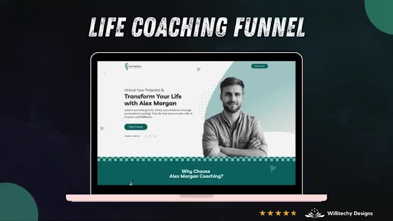 Cover image for Life Coaching Funnel Design for Alex Morgan