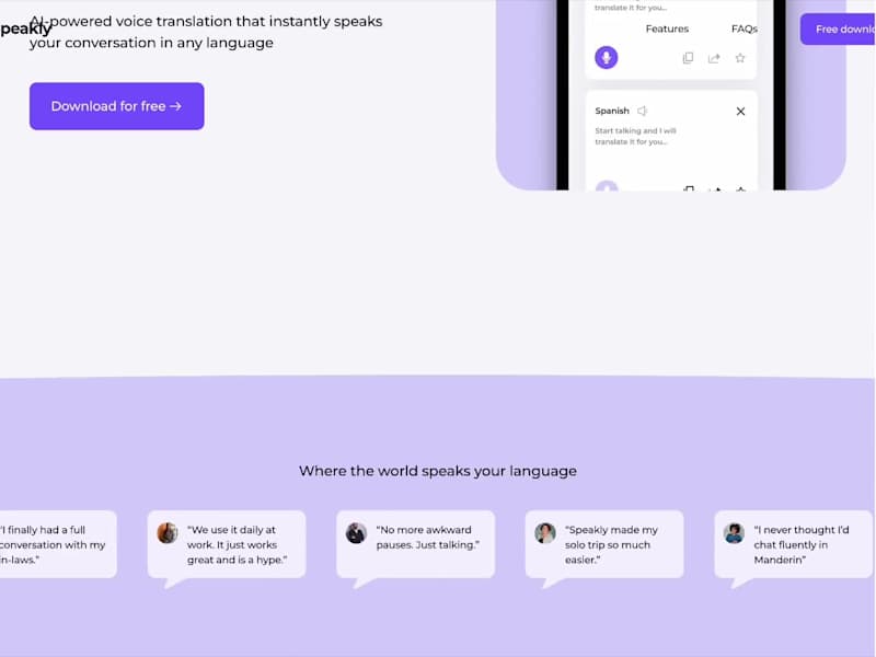 Cover image for Speakly – Real-Time Voice Translation App