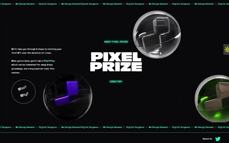 Cover image for Pixel Prize NFT Website Development
