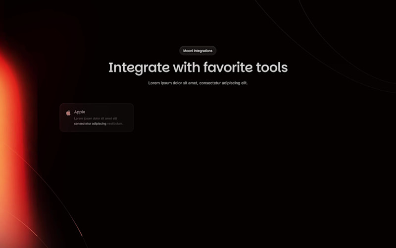 Cover image for Mooni ❋ Integrations Section