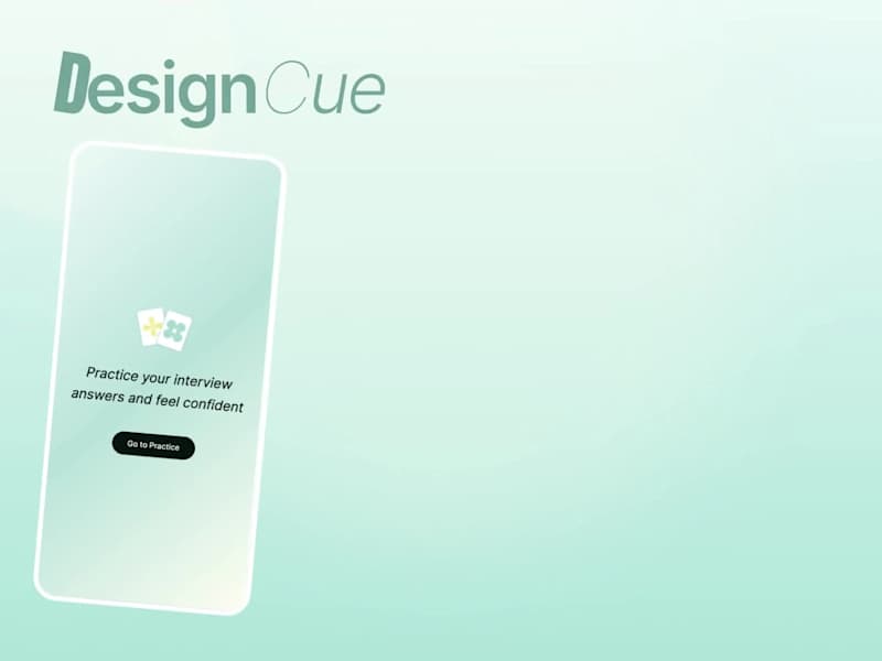 Cover image for 🎉 DesignCue (https://designcue.created.app/ ): Interview Pr...