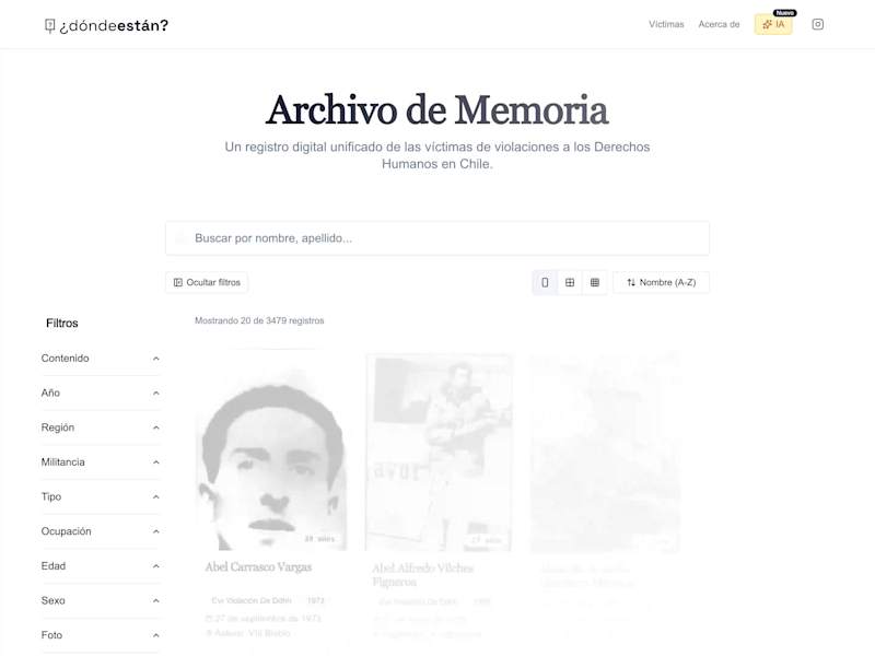 Cover image for Where Are They? (dondeestan.cl):

Full-stack platform