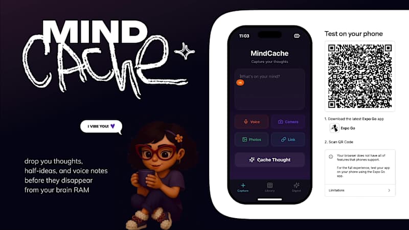 Cover image for I just catch the Vibe =)) 🧠 MindCache For those who think t...