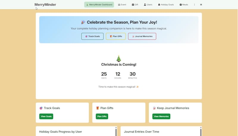 Cover image for Merryminder App to plan your
