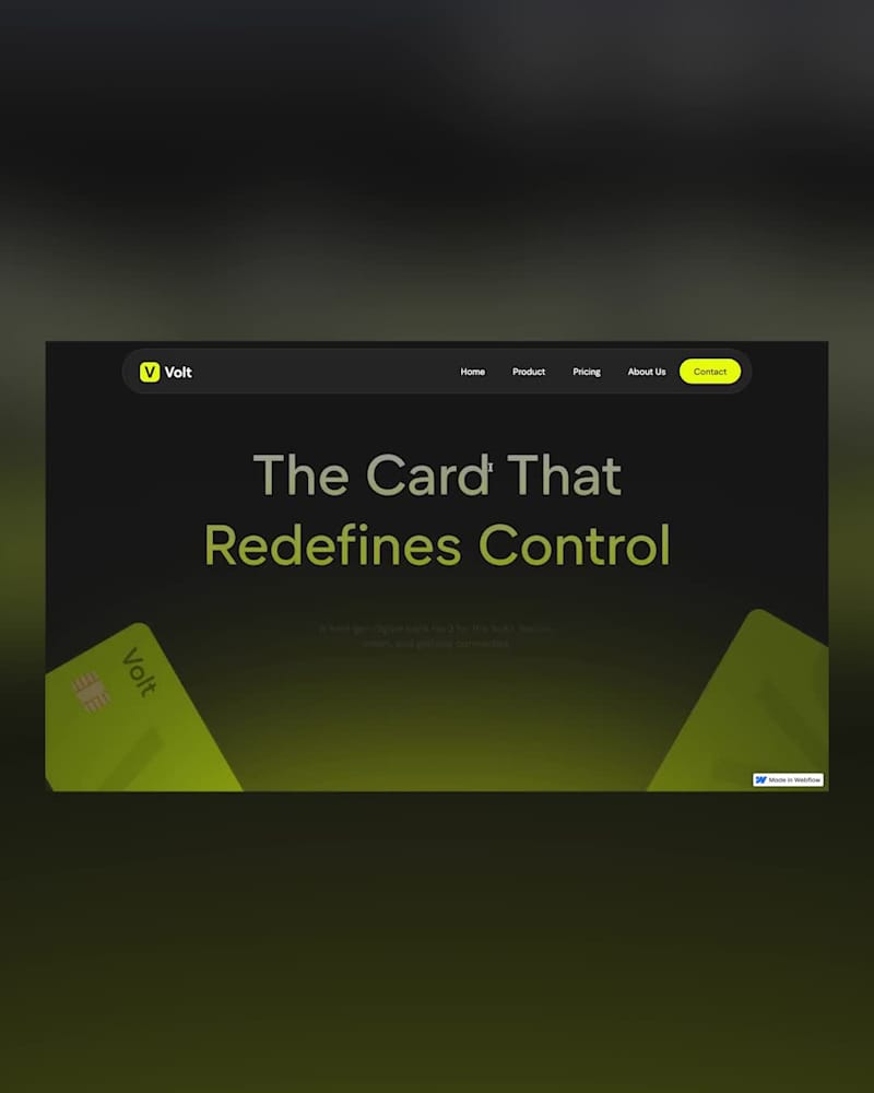 Cover image for Thrilled to share the Web design concept – Volt, a bold and ...