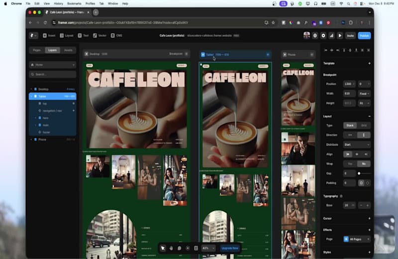 Cover image for Framer Website for Coffee Shops | UI/UX & SEO Optimization