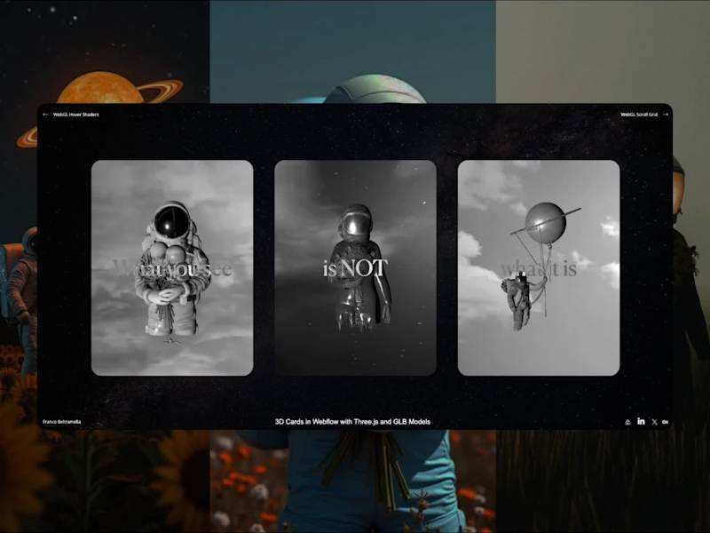 Cover image for Webflow 3D Interactive Cards with GLB and Custom Animations
