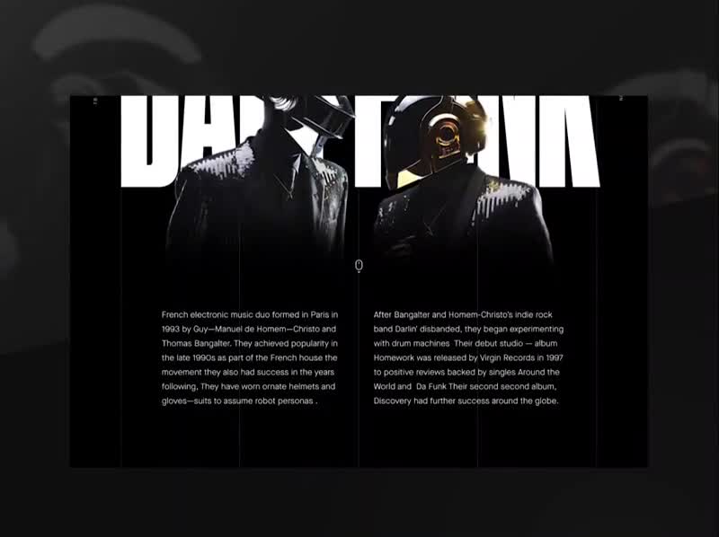 Cover image for Daft Punk — Futuristic Landing Page Concept