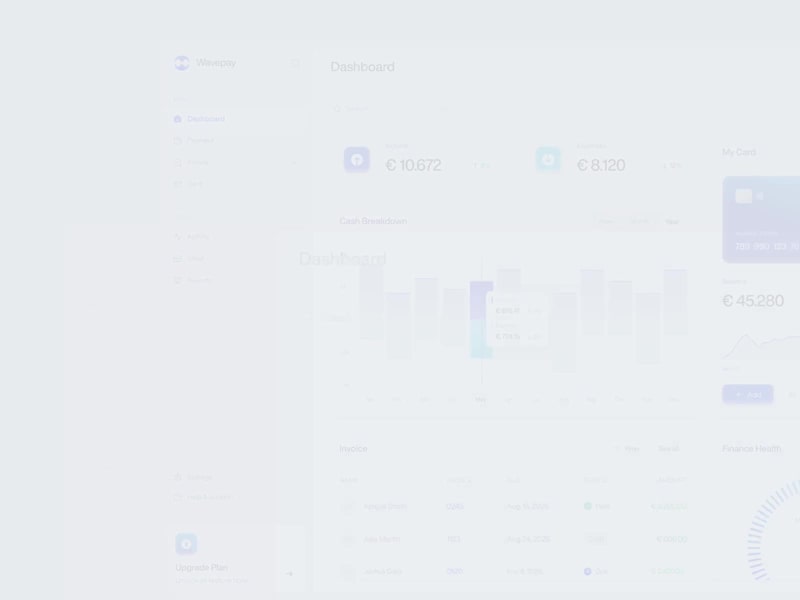 Cover image for Wavepay - Finance Dashboard