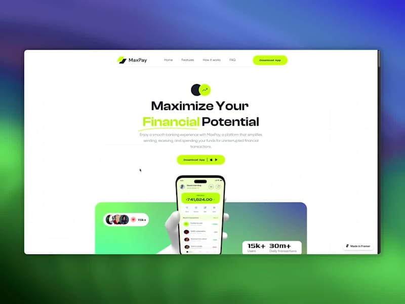 Cover image for MaxPay • Fintech Payment (Live Design and Build)