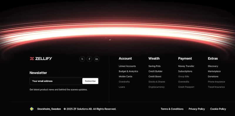 Cover image for Animated Footer Design ☄️