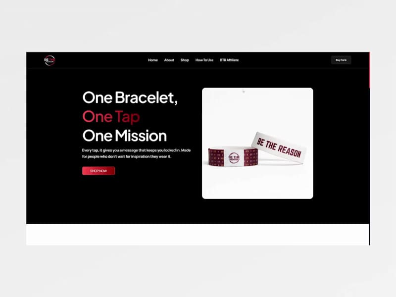 Cover image for Developed an e-commerce platform for BTR Bracelets, a lifest...