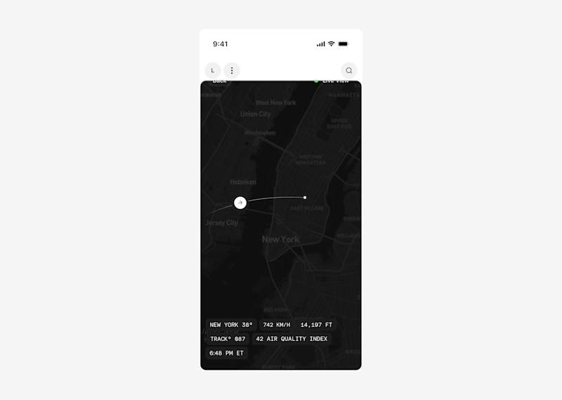 Cover image for Clean UI design with animation for airplane tracker app