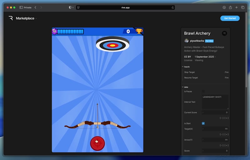 Cover image for Rive Archery Brawl UI