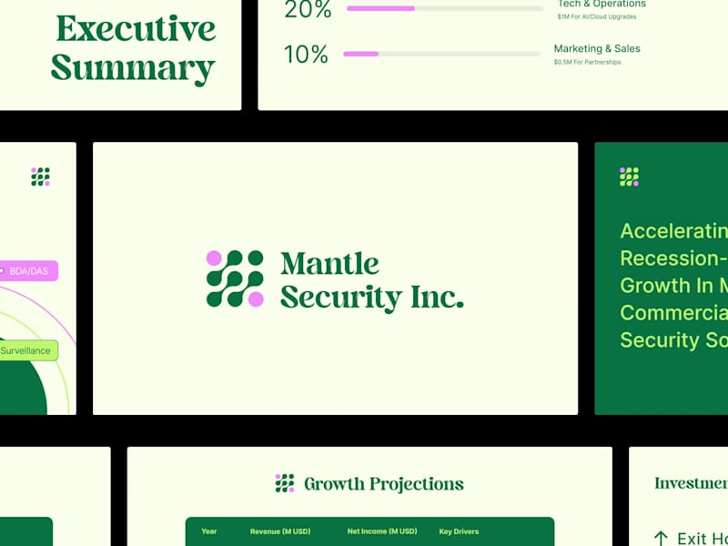 Cover image for Mantle Security Investor Deck Design