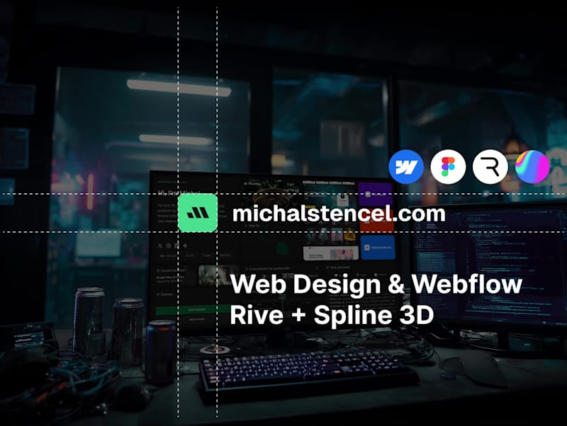Cover image for Michalstencel.com  |  Web Design + Webflow + Rive + Spline