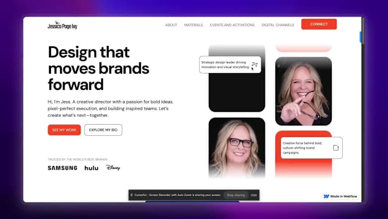 Cover image for Portfolio Websites Designed and Developed on Webflow